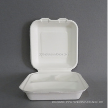 Biodegradable Disposable Sugarcane Bagasse 3 Compartment Takeaway Lunch Bento Box